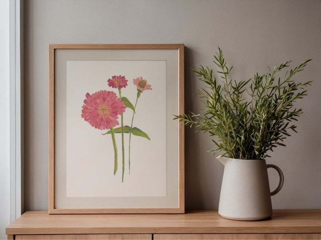 Zinnias Print