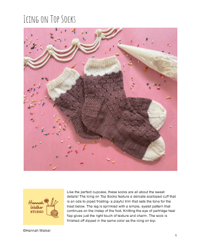 Icing on Top Socks Knitting Pattern