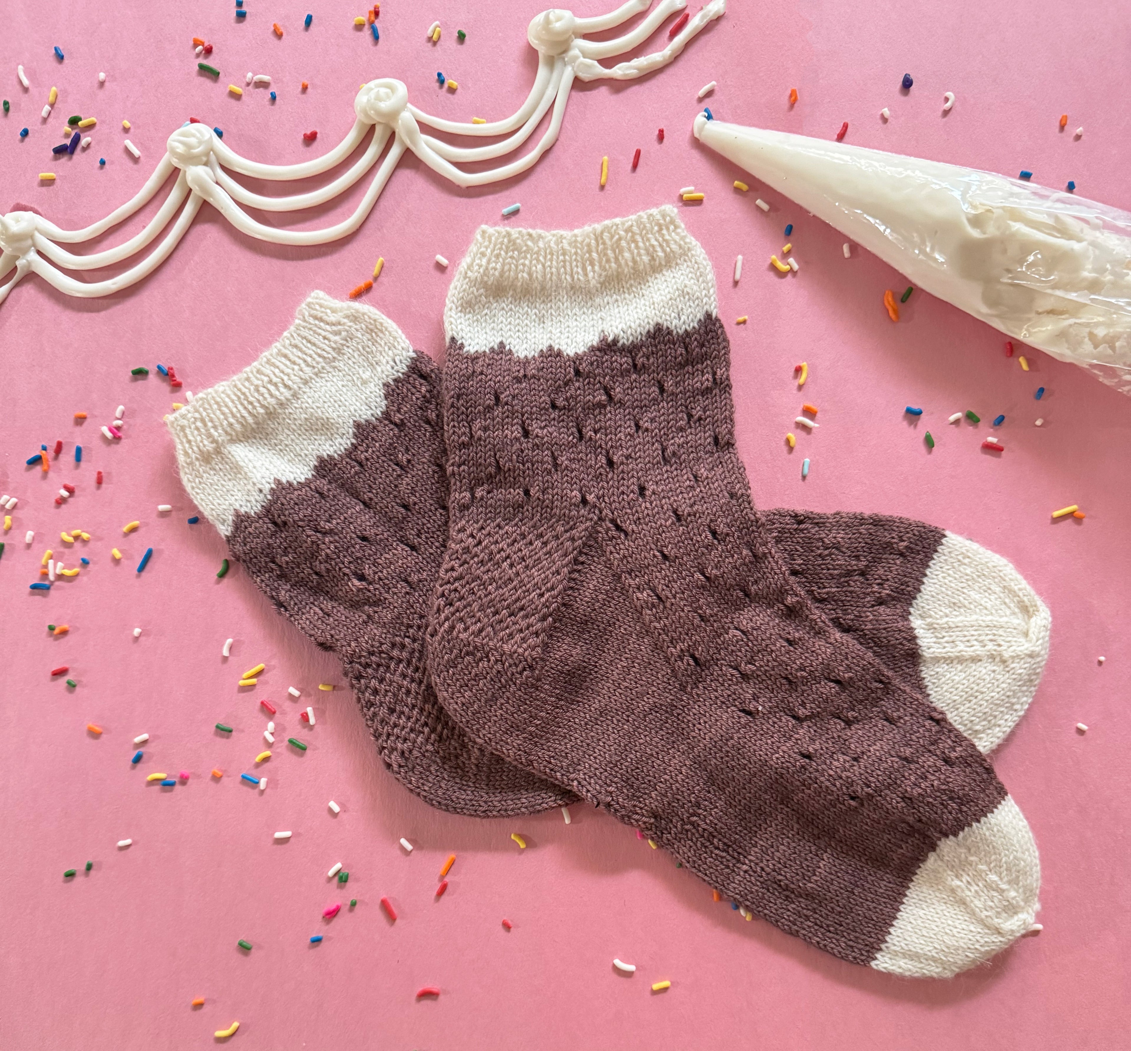 Icing on Top Socks Knitting Pattern