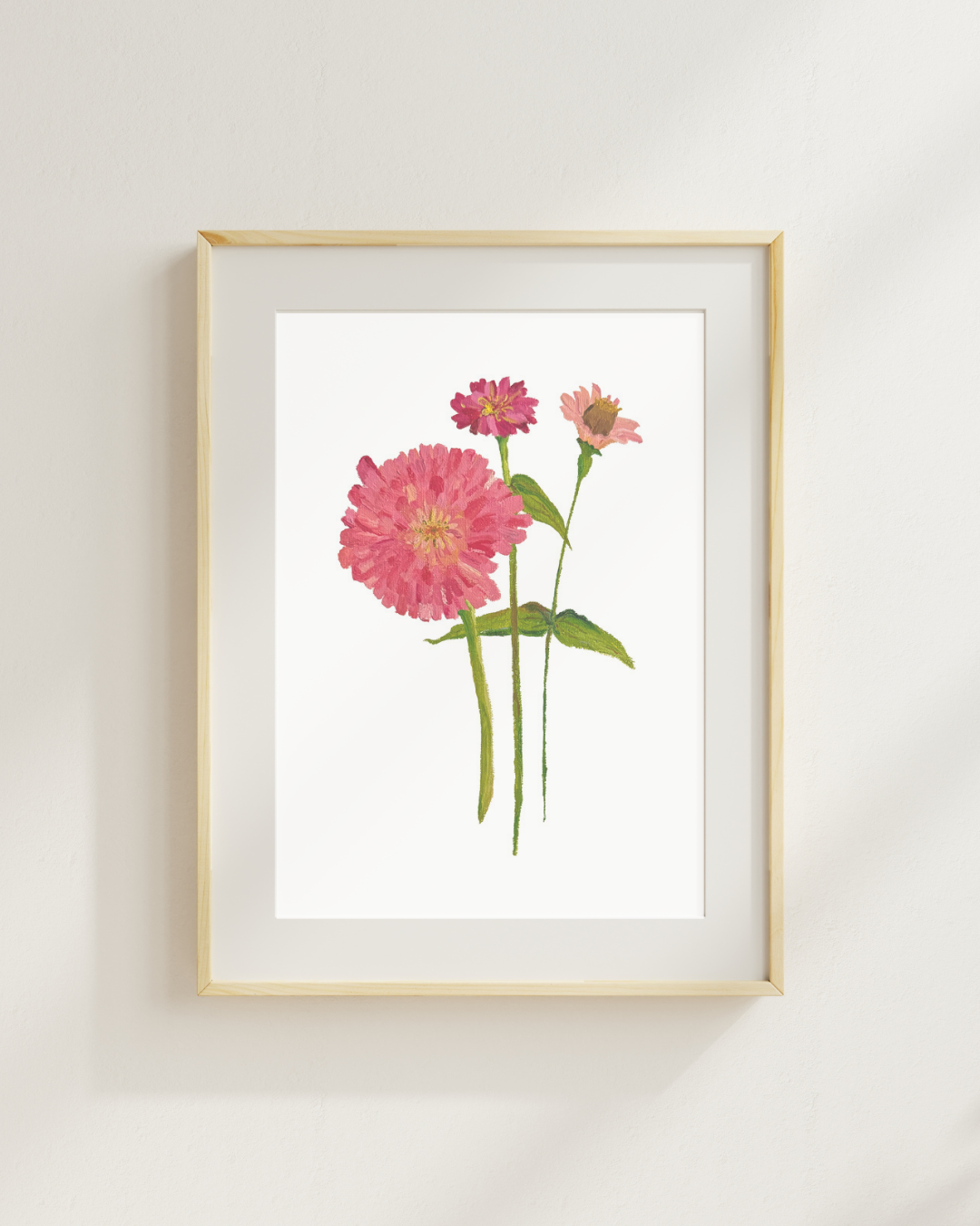 Zinnias Print